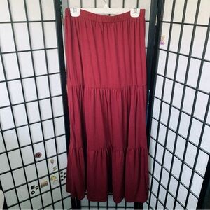 Red Shein Maxi Skirt